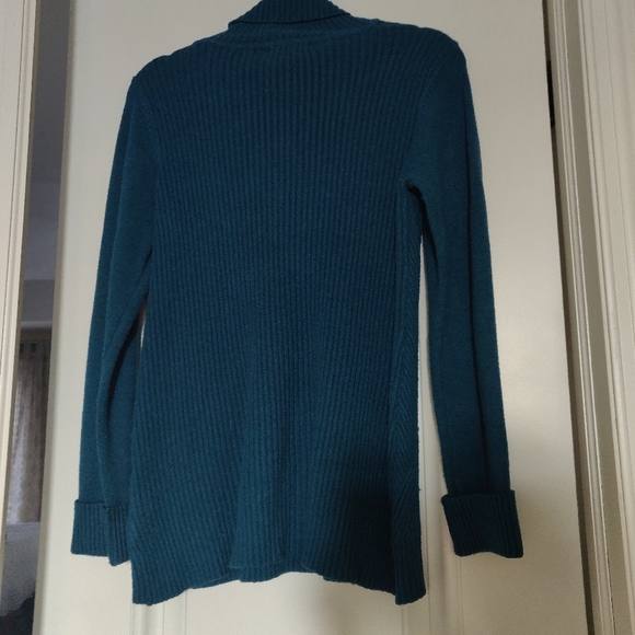 Deep Aqua Turtle Neck Knit Sweater XL - Picture 2 of 4